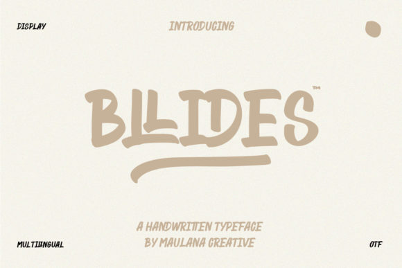 Bllides: A Bold Display Font for Web Design