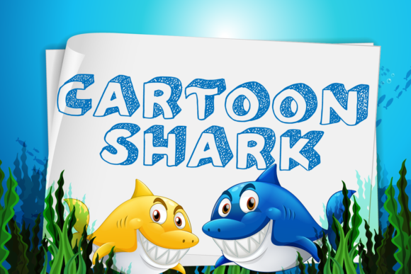 Cartoon Shark Font for Handmade Creations