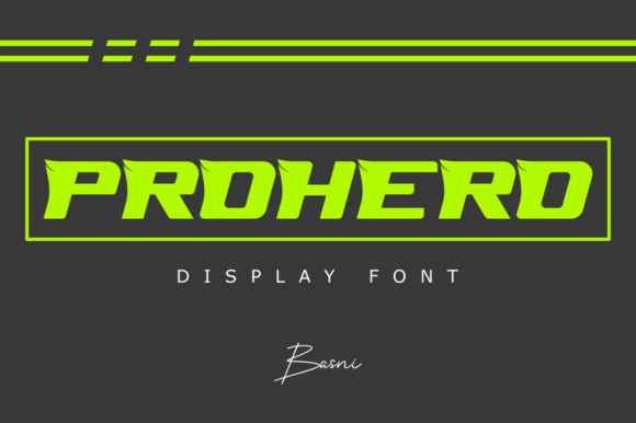 Prohero: A Unique Display Font for Creative Branding