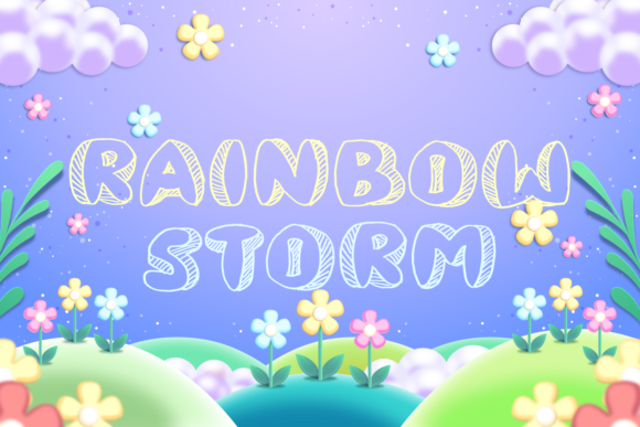 Rainbow Storm: A Playful Display Font for Web Design