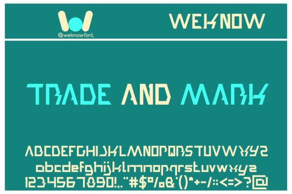 Trade and Mark Font for Handmade Creations
