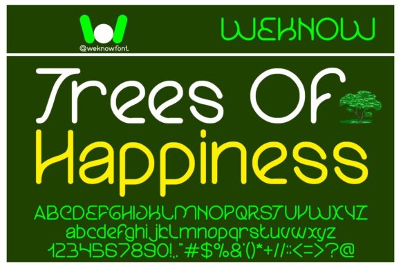 Trees of Happiness Font for Handmade Creations